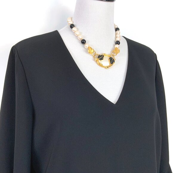 Lafayette 148 New York Holly Bell-Sleeve Shift Dress. - Picture 9 of 16